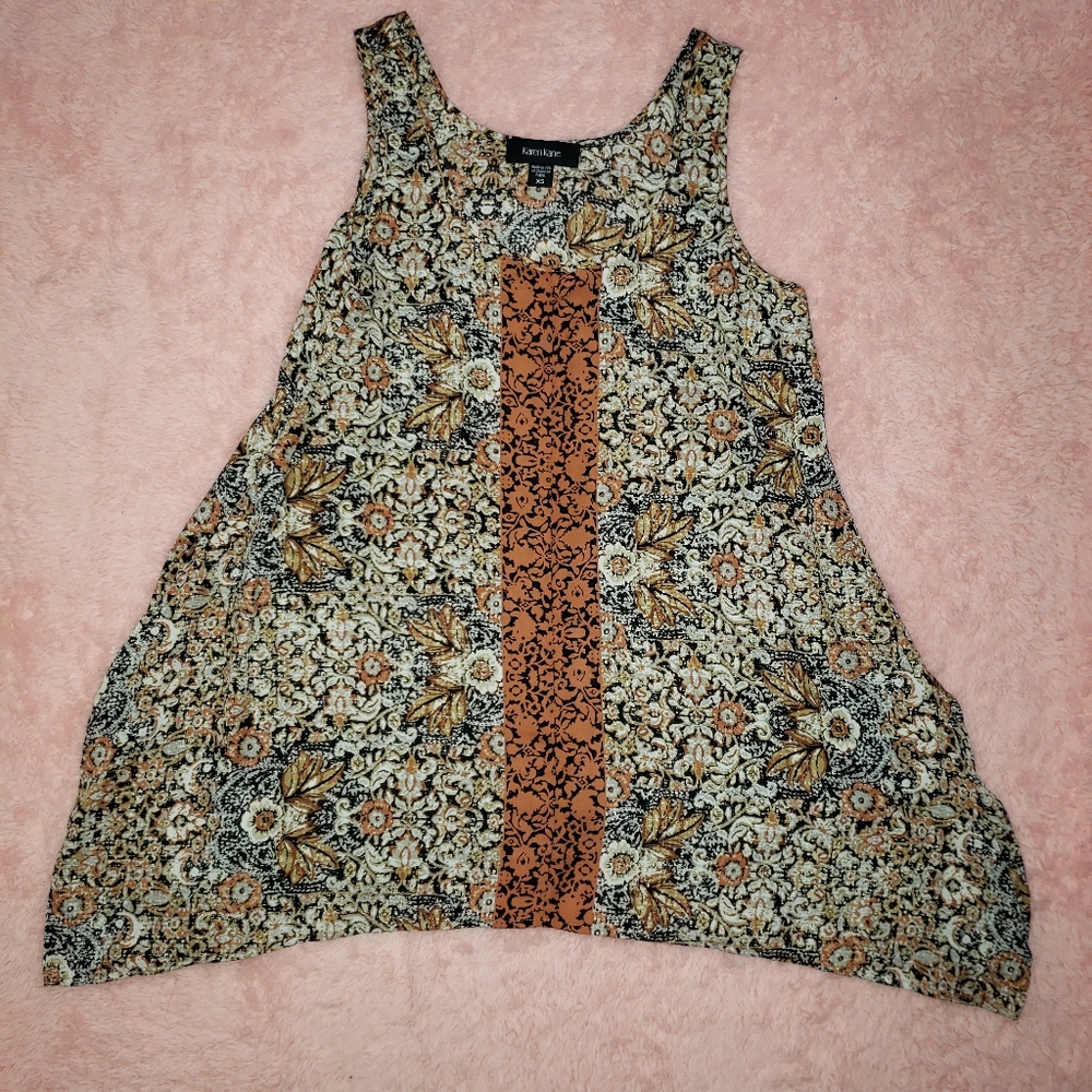 Women's XS Floral Sleeveless Top